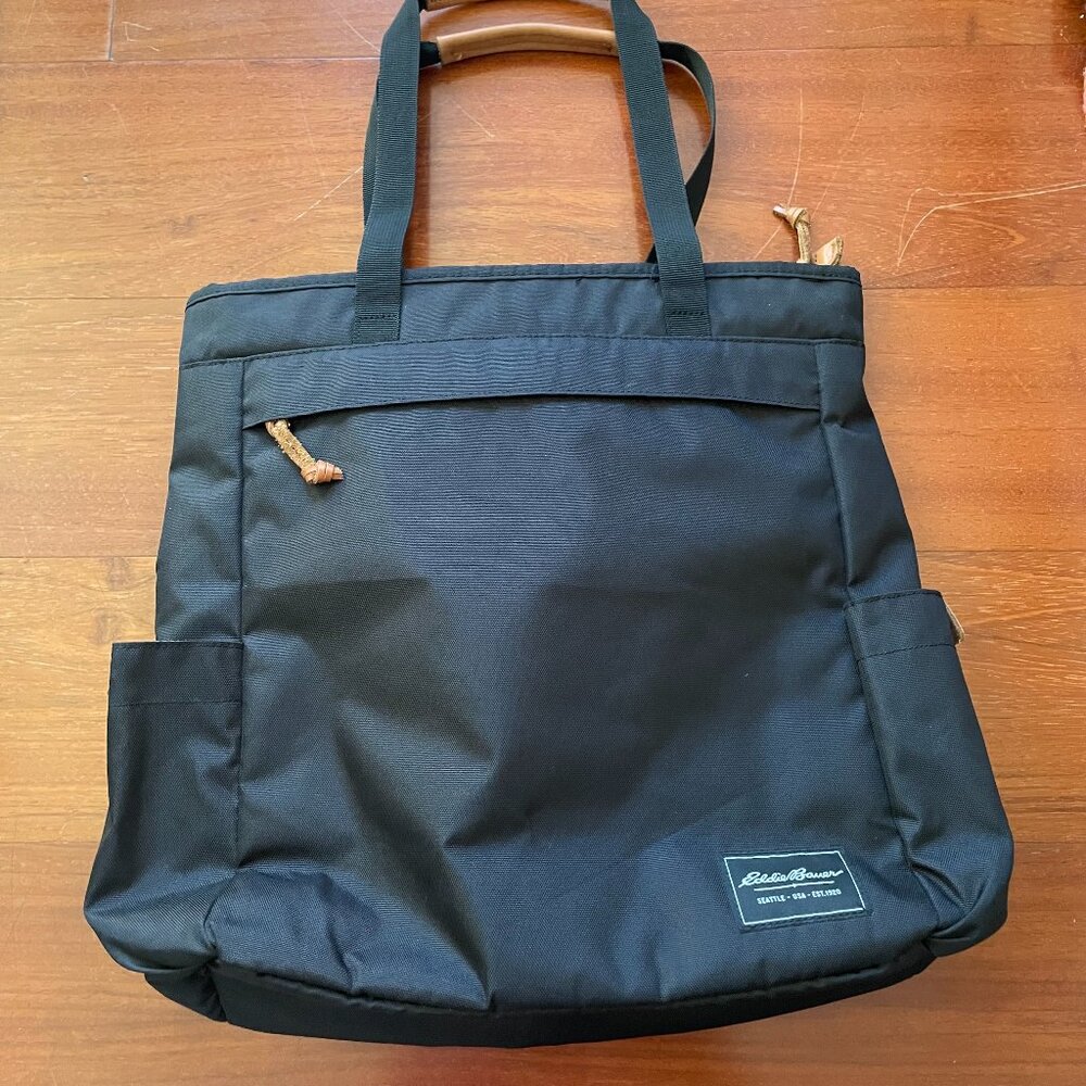 Eddie Bauer Bygone Backpack Tote, 18 Liter, Black